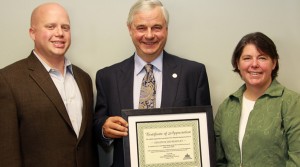 Certificate of Appreciation Presented to Jeb Bradley